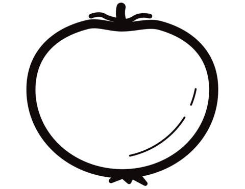 Simple Tomato Coloring Page